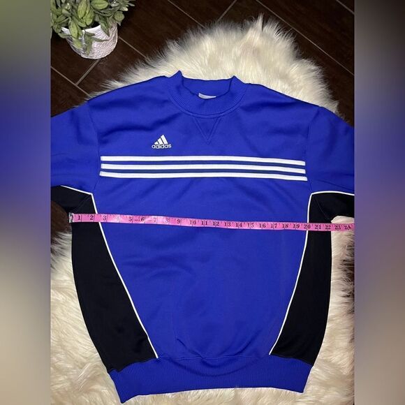 Adidas 3 stripes Purple sweatshirt sz small - Picture 5 of 7